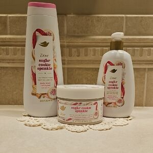 Dove Limited Holiday Edition Sugar Cookie Sprinkle 3pc Set